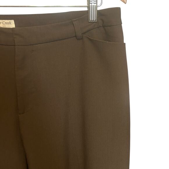 Coldwater Creek Women Natural Fit Pants 12 Brown Straight Leg Minimal Office - Picture 6 of 10